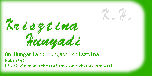 krisztina hunyadi business card